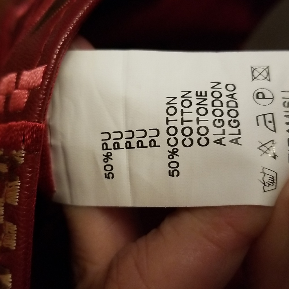 Tiramisu New Embroidered Vegan Leather Cropped Jacket, Small, $50 - Picture 10 of 15